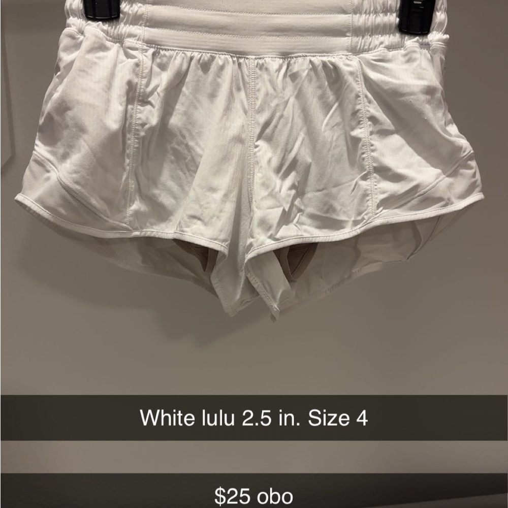 lululemon athletica Women's Athletic White Shorts